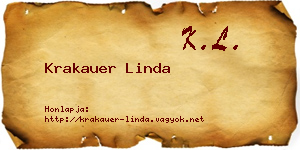Krakauer Linda névjegykártya